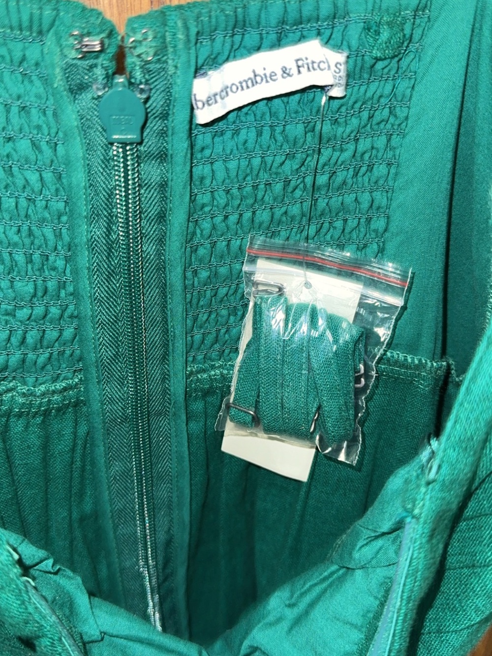 Abercrombie & Fitch Teal Strapless Maxi Dress - Picture 3 of 5